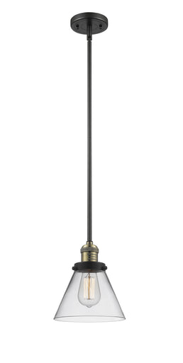 Franklin Restoration One Light Mini Pendant Black Antique Brass