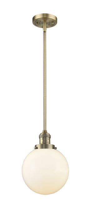 Innovations - 201S-BB-G201-8 - One Light Mini Pendant - Franklin Restoration - Brushed Brass