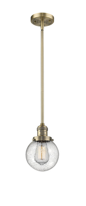 Innovations - 201S-BB-G204-6 - One Light Mini Pendant - Franklin Restoration - Brushed Brass