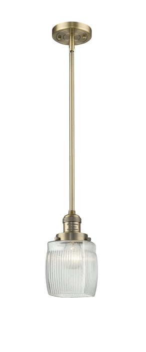 Innovations - 201S-BB-G302 - One Light Mini Pendant - Franklin Restoration - Brushed Brass