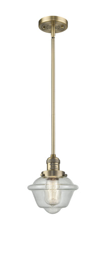 Franklin Restoration One Light Mini Pendant Brushed Brass