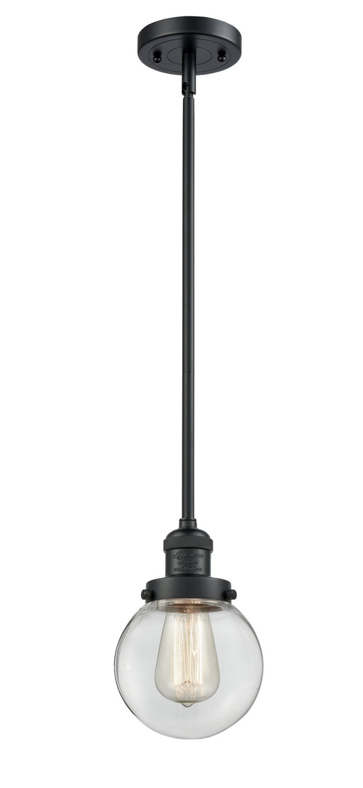 Innovations - 201S-BK-G202-6 - One Light Mini Pendant - Franklin Restoration - Matte Black