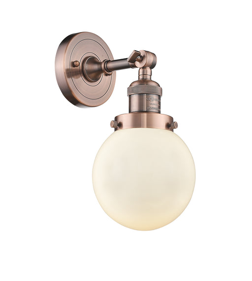 Innovations - 203-AC-G201-6 - One Light Wall Sconce - Franklin Restoration - Antique Copper