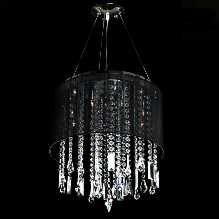 Avenue Lighting - HF1501-BLK - Eight Light Dual Mount/Flush & Hanging - Beverly Dr. - Black Silk String