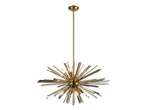 Avenue Lighting - HF8202-AB - Eight Light Chandelier - Palisades Ave. - Antique Brass With Champagne Glass