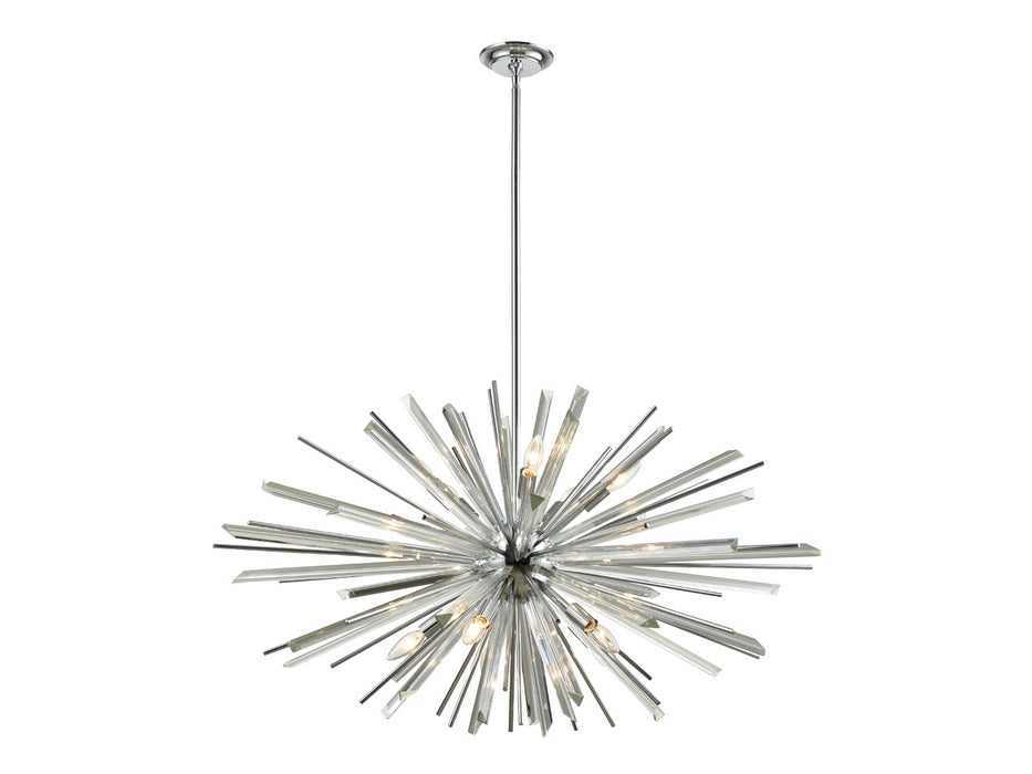 Avenue Lighting - HF8203-CH - Ten Light Chandelier - Palisades Ave. - Chrome With Clear Glass