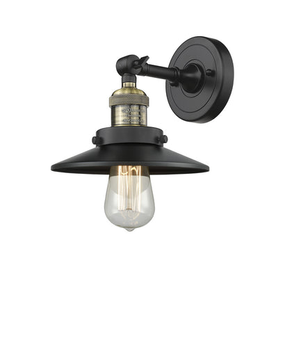 Franklin Restoration One Light Wall Sconce Black Antique Brass