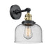 Innovations - 203SW-BAB-G74 - One Light Wall Sconce - Franklin Restoration - Black Antique Brass
