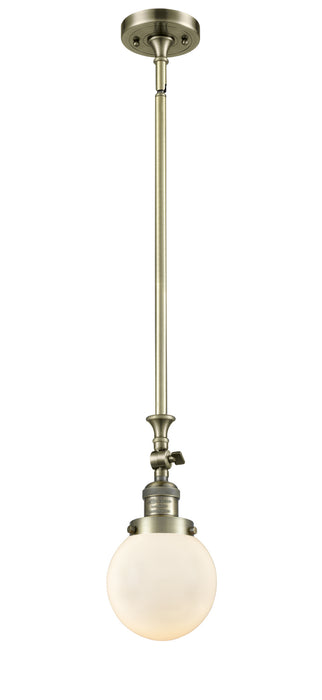 Innovations - 206-AB-G201-6 - One Light Mini Pendant - Franklin Restoration - Antique Brass