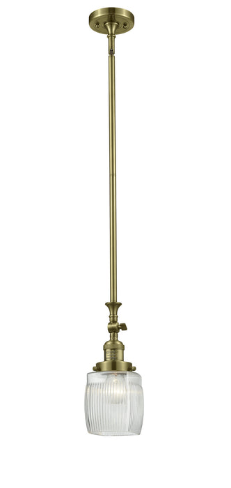 Innovations - 206-AB-G302 - One Light Mini Pendant - Franklin Restoration - Antique Brass