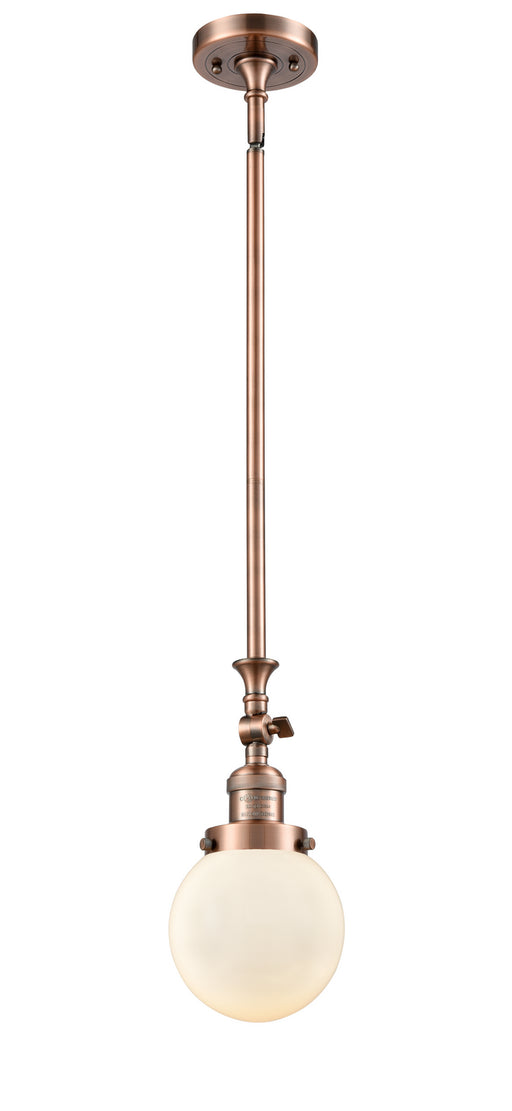 Innovations - 206-AC-G201-6 - One Light Mini Pendant - Franklin Restoration - Antique Copper