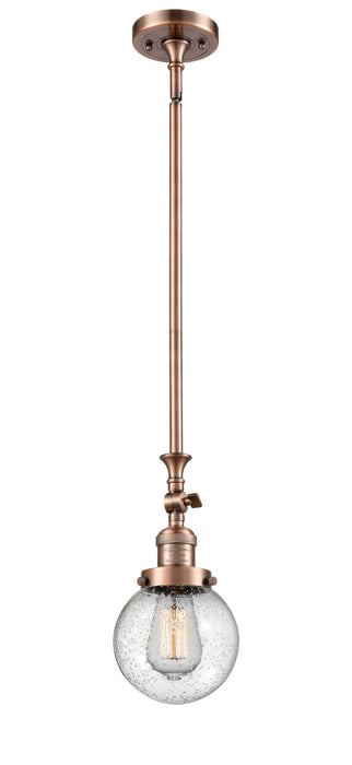 Innovations - 206-AC-G204-6 - One Light Mini Pendant - Franklin Restoration - Antique Copper
