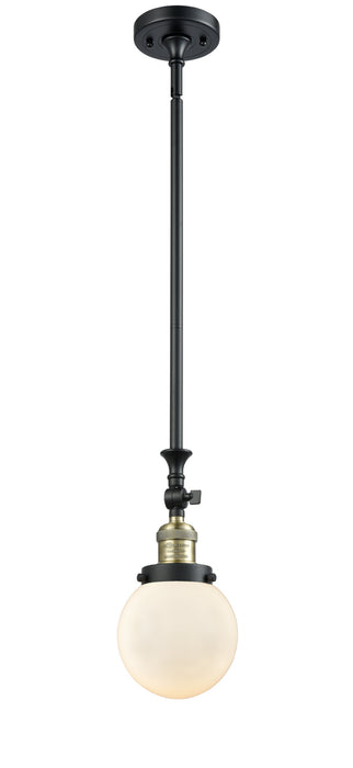 Innovations - 206-BAB-G201-6 - One Light Mini Pendant - Franklin Restoration - Black Antique Brass