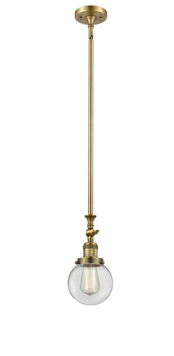 Franklin Restoration One Light Mini Pendant Brushed Brass