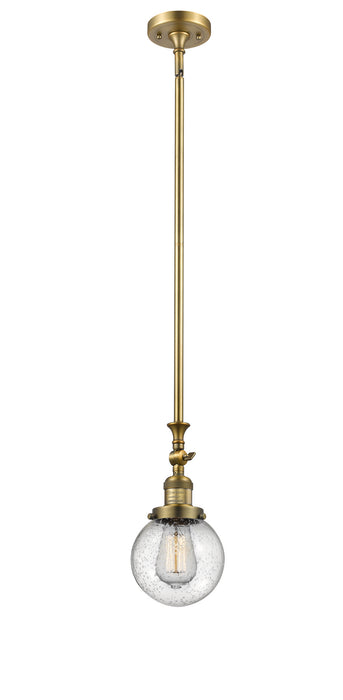 Innovations - 206-BB-G204-6 - One Light Mini Pendant - Franklin Restoration - Brushed Brass