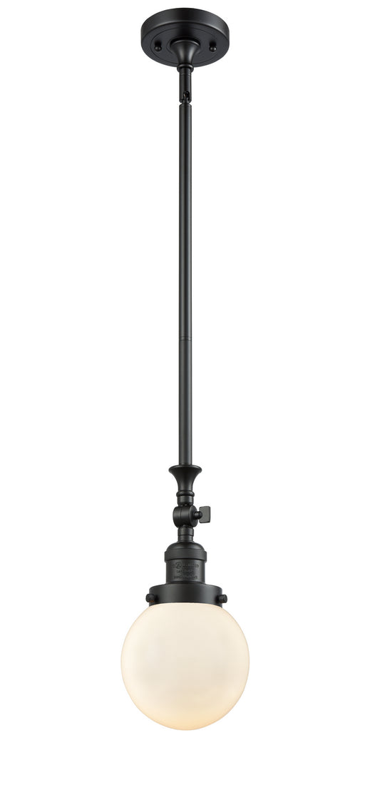 Innovations - 206-BK-G201-6 - One Light Mini Pendant - Franklin Restoration - Matte Black