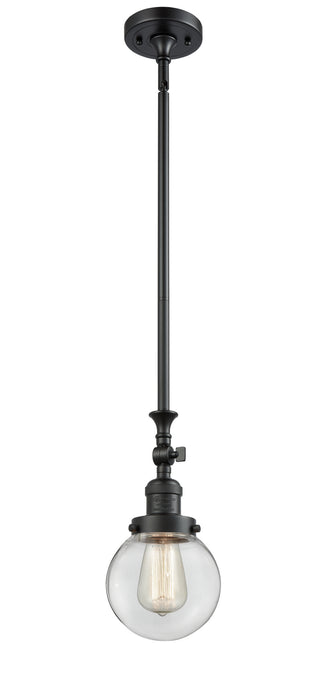 Innovations - 206-BK-G202-6 - One Light Mini Pendant - Franklin Restoration - Matte Black