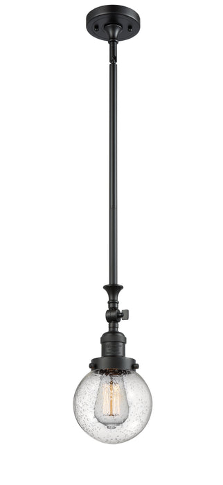 Innovations - 206-BK-G204-6 - One Light Mini Pendant - Franklin Restoration - Matte Black