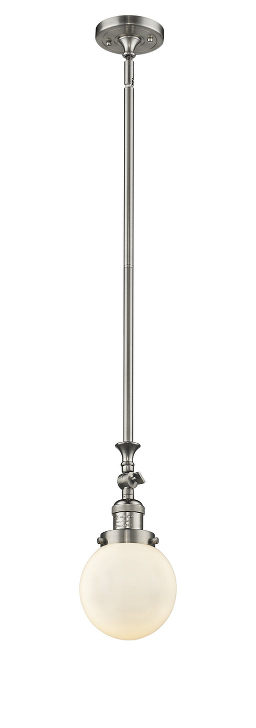 Innovations - 206-SN-G201-6 - One Light Mini Pendant - Franklin Restoration - Brushed Satin Nickel