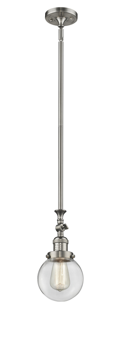 Innovations - 206-SN-G202-6 - One Light Mini Pendant - Franklin Restoration - Brushed Satin Nickel