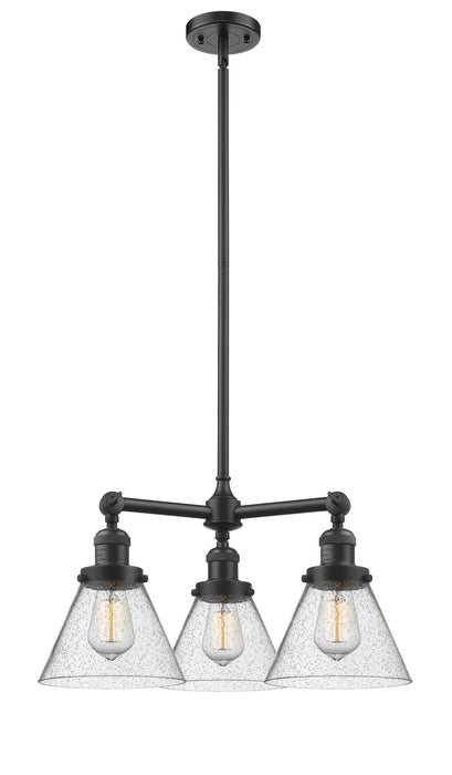 Innovations - 207-OB-G44 - Three Light Chandelier - Franklin Restoration - Oil Rubbed Bronze