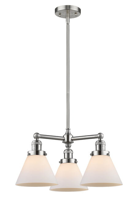 Innovations - 207-SN-G41-LED - LED Chandelier - Franklin Restoration - Brushed Satin Nickel
