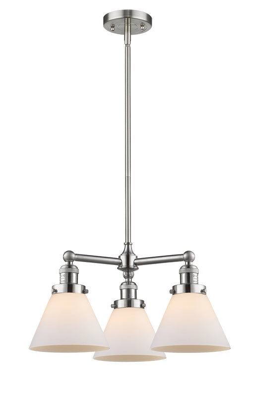 Innovations - 207-SN-G41-LED - LED Chandelier - Franklin Restoration - Brushed Satin Nickel