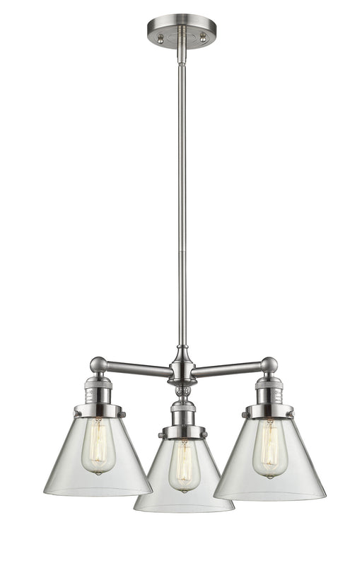 Innovations - 207-SN-G42-LED - LED Chandelier - Franklin Restoration - Brushed Satin Nickel