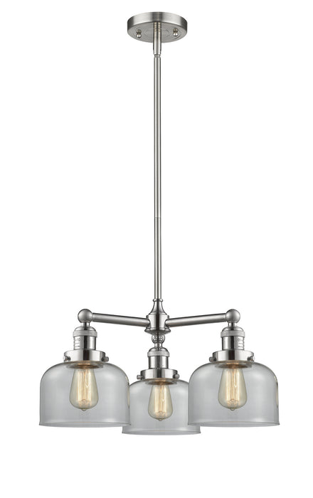 Innovations - 207-SN-G72-LED - LED Chandelier - Franklin Restoration - Brushed Satin Nickel