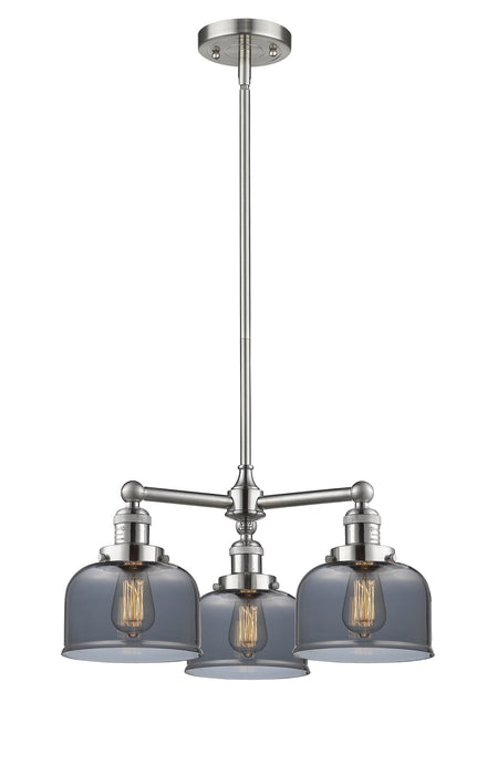 Innovations - 207-SN-G73-LED - LED Chandelier - Franklin Restoration - Brushed Satin Nickel