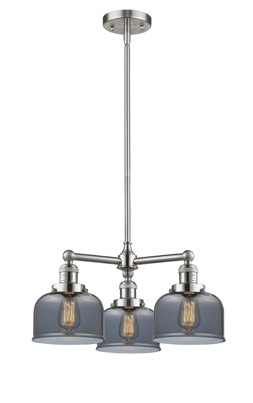 Innovations - 207-SN-G73-LED - LED Chandelier - Franklin Restoration - Brushed Satin Nickel