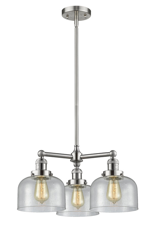 Innovations - 207-SN-G74-LED - LED Chandelier - Franklin Restoration - Brushed Satin Nickel