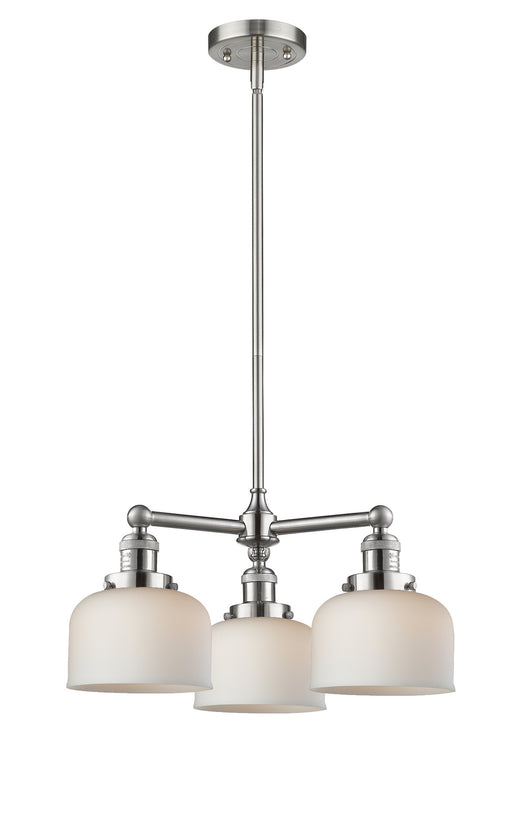 Innovations - 207-SN-G71-LED - LED Chandelier - Franklin Restoration - Brushed Satin Nickel