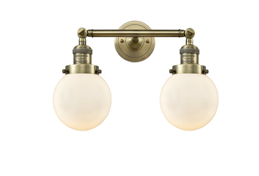 Innovations - 208-AB-G201-6 - Two Light Bath Vanity - Franklin Restoration - Antique Brass