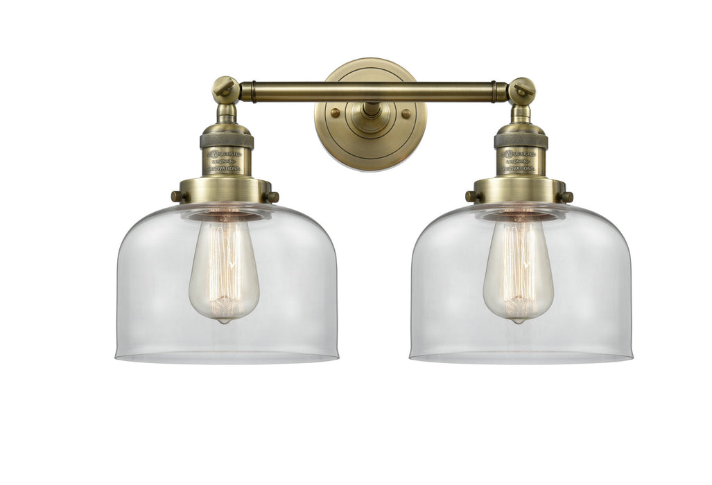 Innovations - 208-AB-G72 - Two Light Bath Vanity - Franklin Restoration - Antique Brass