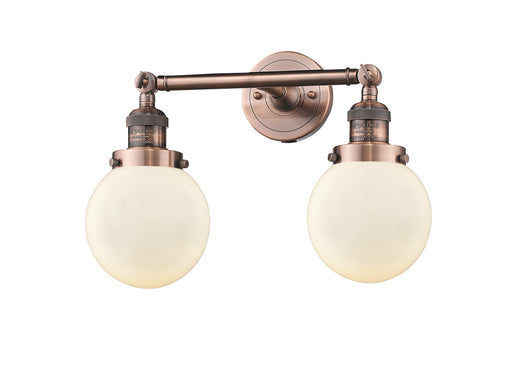 Innovations - 208-AC-G201-6 - Two Light Bath Vanity - Franklin Restoration - Antique Copper