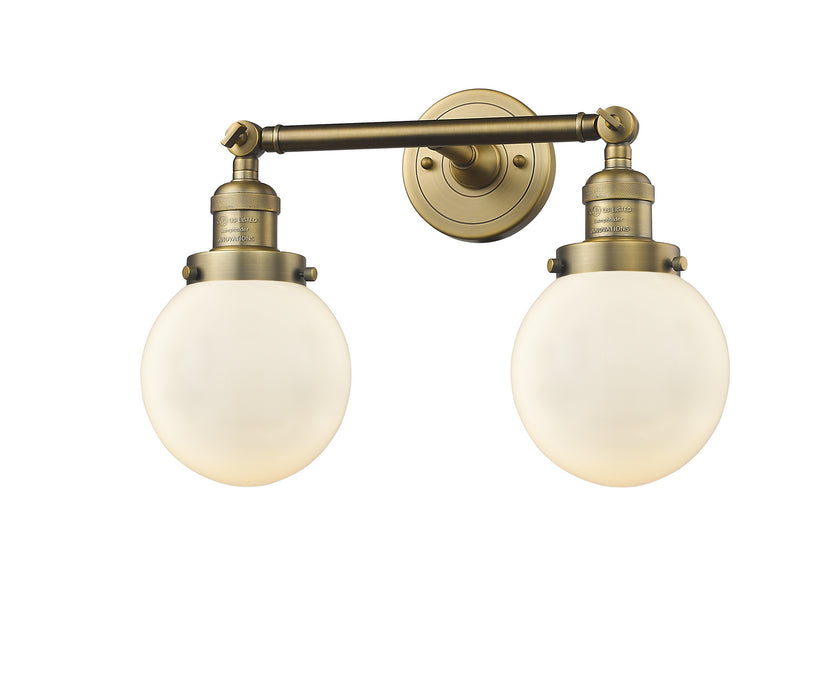Innovations - 208-BB-G201-6 - Two Light Bath Vanity - Franklin Restoration - Brushed Brass