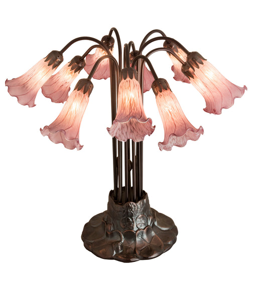 Meyda Tiffany - 14479 - Ten Light Table Lamp - Cranberry Pond Lily