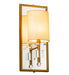 Meyda Tiffany - 190176 - One Light Wall Sconce - Barfleur - Brass Tint,Crystal