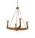 Meyda Tiffany - 195110 - Four Light Chandelier - Arendal - Antique Copper,Natural Wood,Crystal