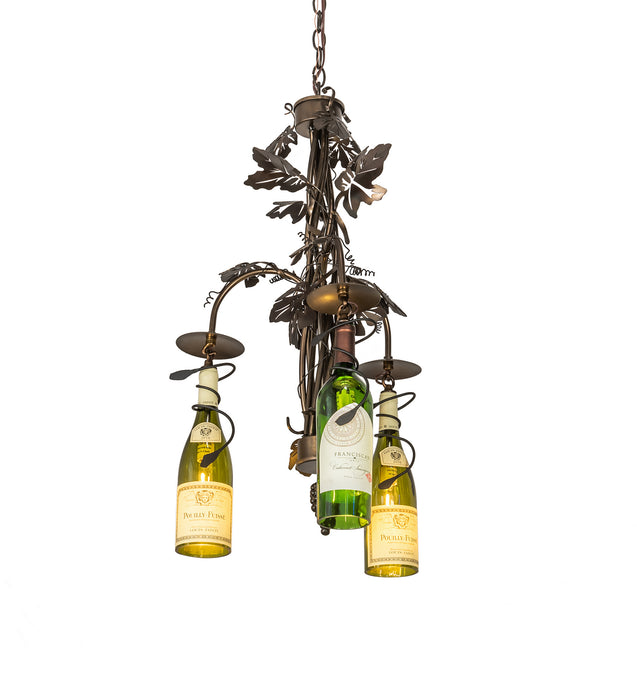 Meyda Tiffany - 202408 - Three Light Chandelier - Tuscan Vineyard - Antique Copper,Custom