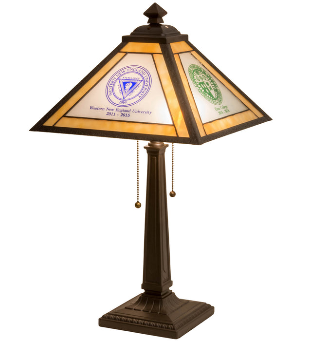Meyda Tiffany - 204324 - Two Light Table Lamp - Personalized - Craftsman Brown,Mahogany Bronze