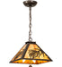 Meyda Tiffany - 204754 - Three Light Pendant - Pine Needle - Oil Rubbed Bronze