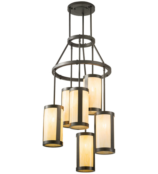 Meyda Tiffany - 210238 - Six Light Chandelier - Cartier - Oil Rubbed Bronze