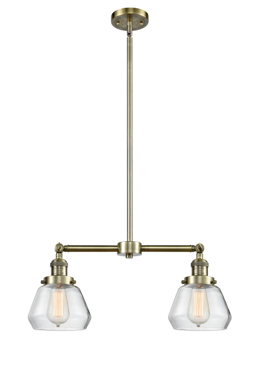Innovations - 209-AB-G172 - Two Light Island Pendant - Franklin Restoration - Antique Brass