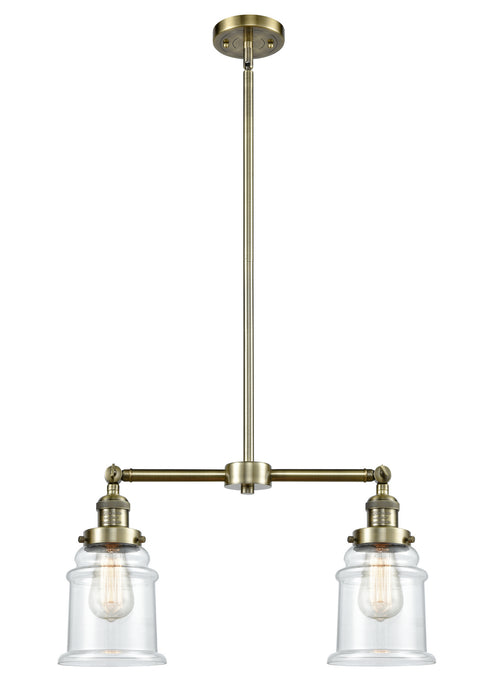 Innovations - 209-AB-G182 - Two Light Island Pendant - Franklin Restoration - Antique Brass