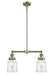 Innovations - 209-AB-G182 - Two Light Island Pendant - Franklin Restoration - Antique Brass