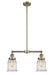 Innovations - 209-AB-G184 - Two Light Island Pendant - Franklin Restoration - Antique Brass