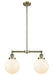 Innovations - 209-AB-G201-8 - Two Light Island Pendant - Franklin Restoration - Antique Brass