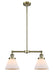 Innovations - 209-AB-G41 - Two Light Island Pendant - Franklin Restoration - Antique Brass